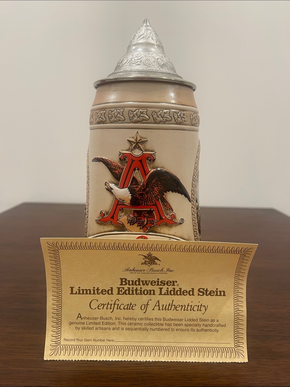Vintage Anheuser-Busch “G” Series Lidded Stein 1985 - Picture 7 of 7